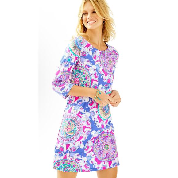 Lilly Pulitzer Bay Dress‎ Multicolor in Play That Trunky Music Size XS - Picture 3 of 11